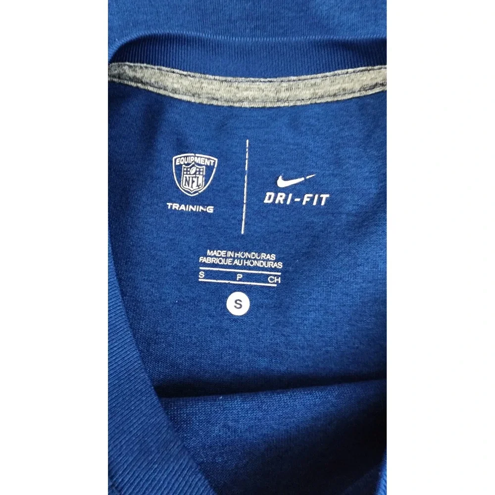 Nike Indianapolis Colts NFL Training Mens Small Blue Dri-FIT L/S Shirt